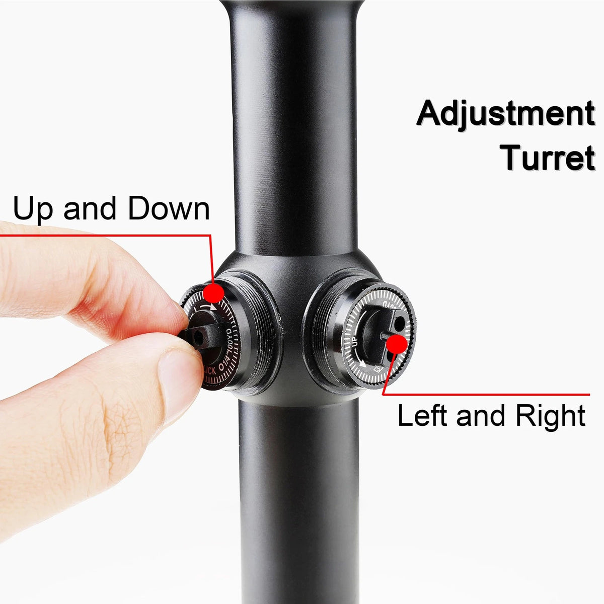 Rifle Scope 3-9X40, Red/Green Rangefinder Illuminated Optical Black