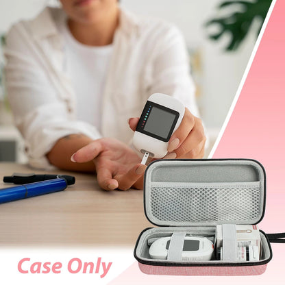ICIMBI Diabetic Supplies Travel Case, Carrying 6.5 x 3.2 x 2.1 inches, PINK