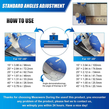 Chisel Sharpening Kit with 105*26*53mm, Blue Honing Guide and Stone