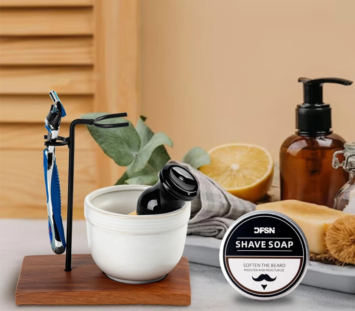 dgudgu Safety Razor Shave Kit Mens Shaving For Men Black black