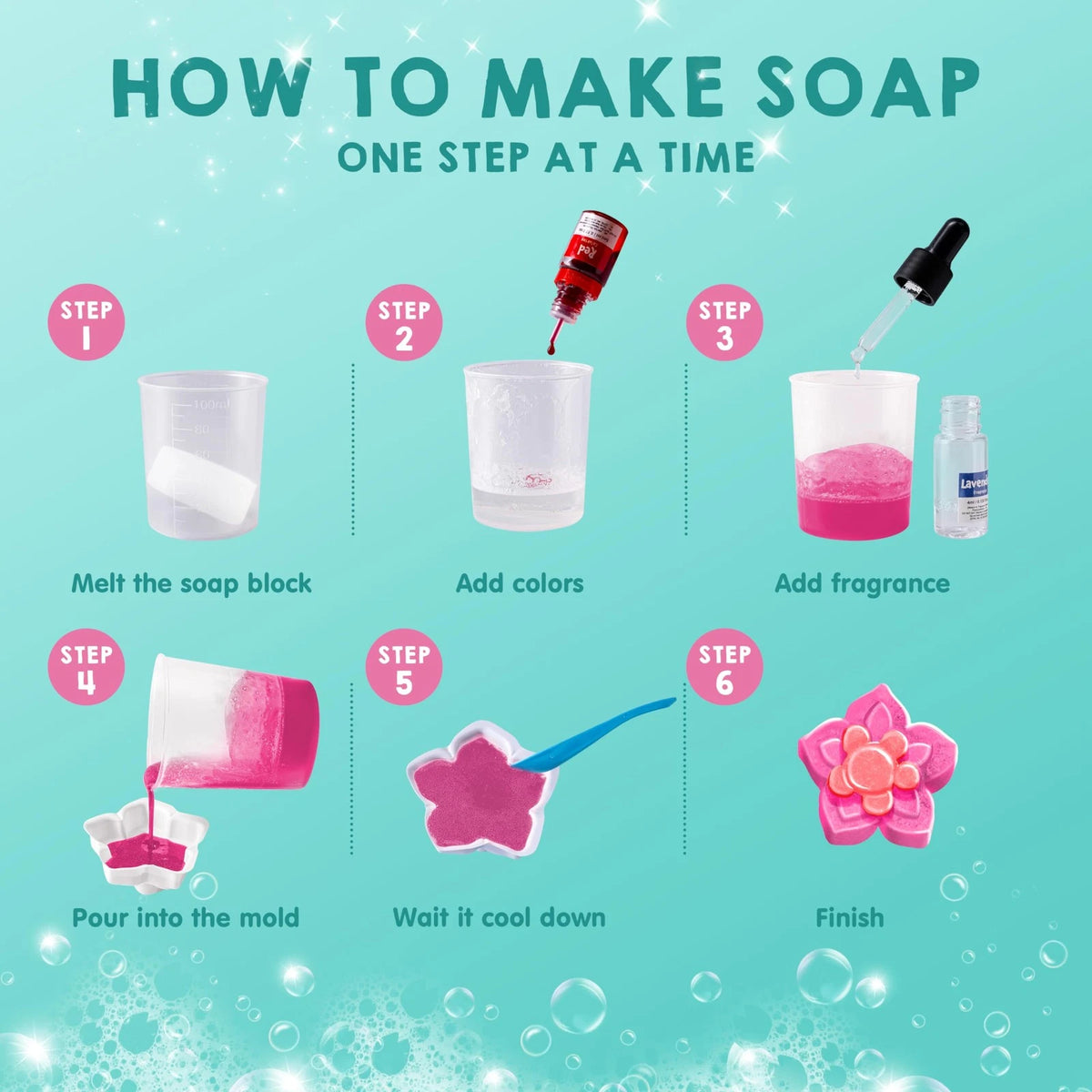 Klever Kits Bath Bomb, Soap Making Kit for 1 Count (Pack of 1), Multicolor