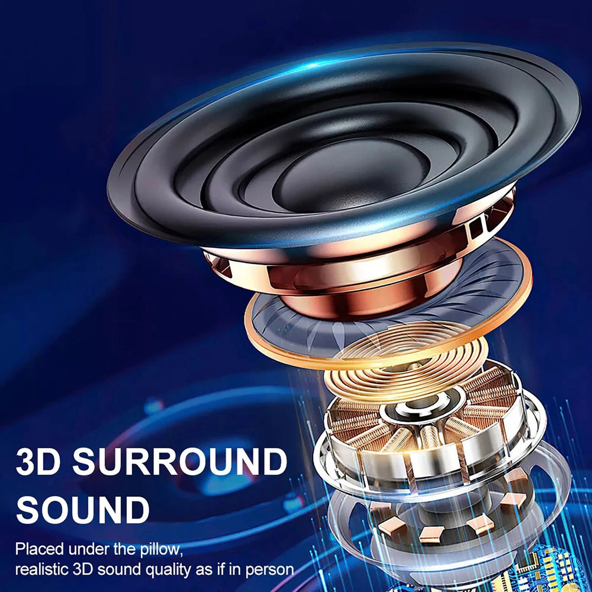 USB Rechargeable Bone Conduction Sound Box Under Pillow Speaker
