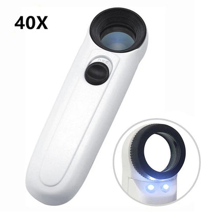 40X Magnifying Map Optical Glass Handy Magnifier Loupe Loop Jeweler/Watch Repair