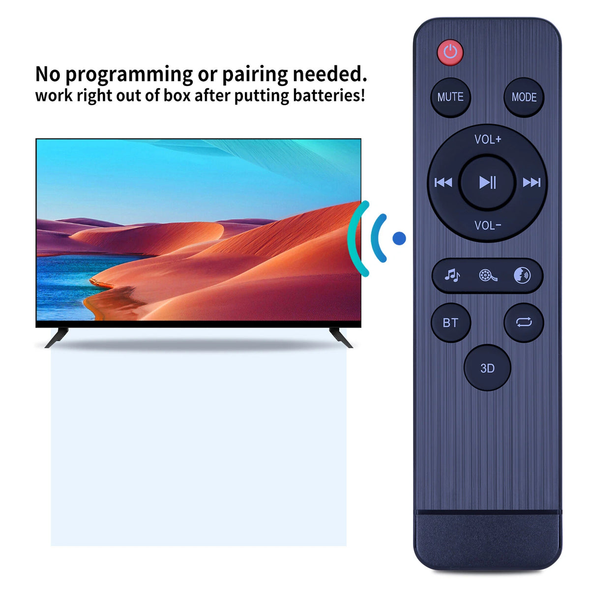 Replacement Remote Control For Vmai S5 2.0CH Soundbar