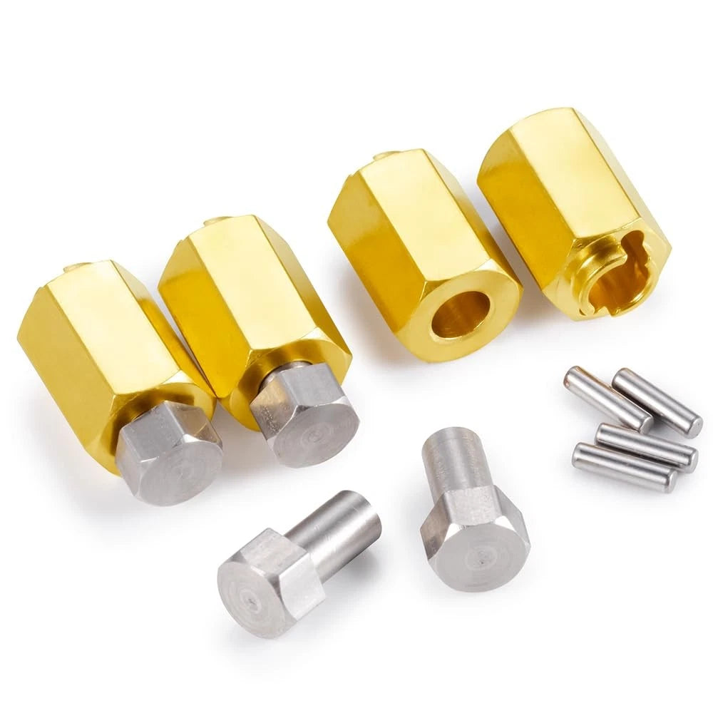MOHERO 4Pcs 15g Brass Wheel Hubs 10mm Extenders Hex Adaptor for 1/18 RC...