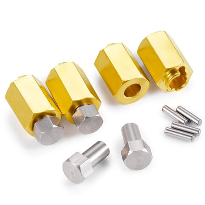 MOHERO 4Pcs 15g Brass Wheel Hubs 10mm Extenders Hex Adaptor for 1/18 RC...