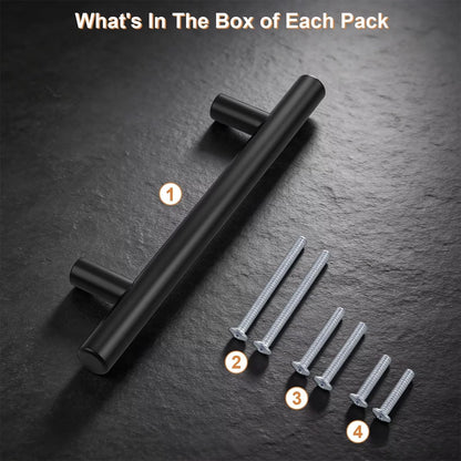 Probrico 30 Pack Hole Centers Center to Center: 3-3/4 inch, Matte Black