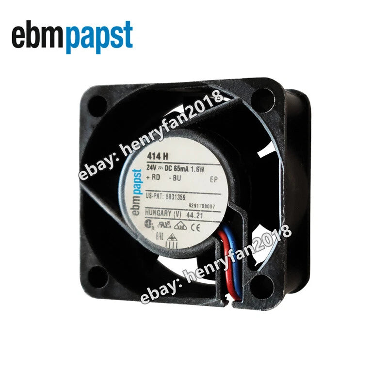 1Pcs Ebm-papst Fan 414H DC Axial Fan 24V 1.6W 65mA 2-wire 40*40*20MM Cooling Fan