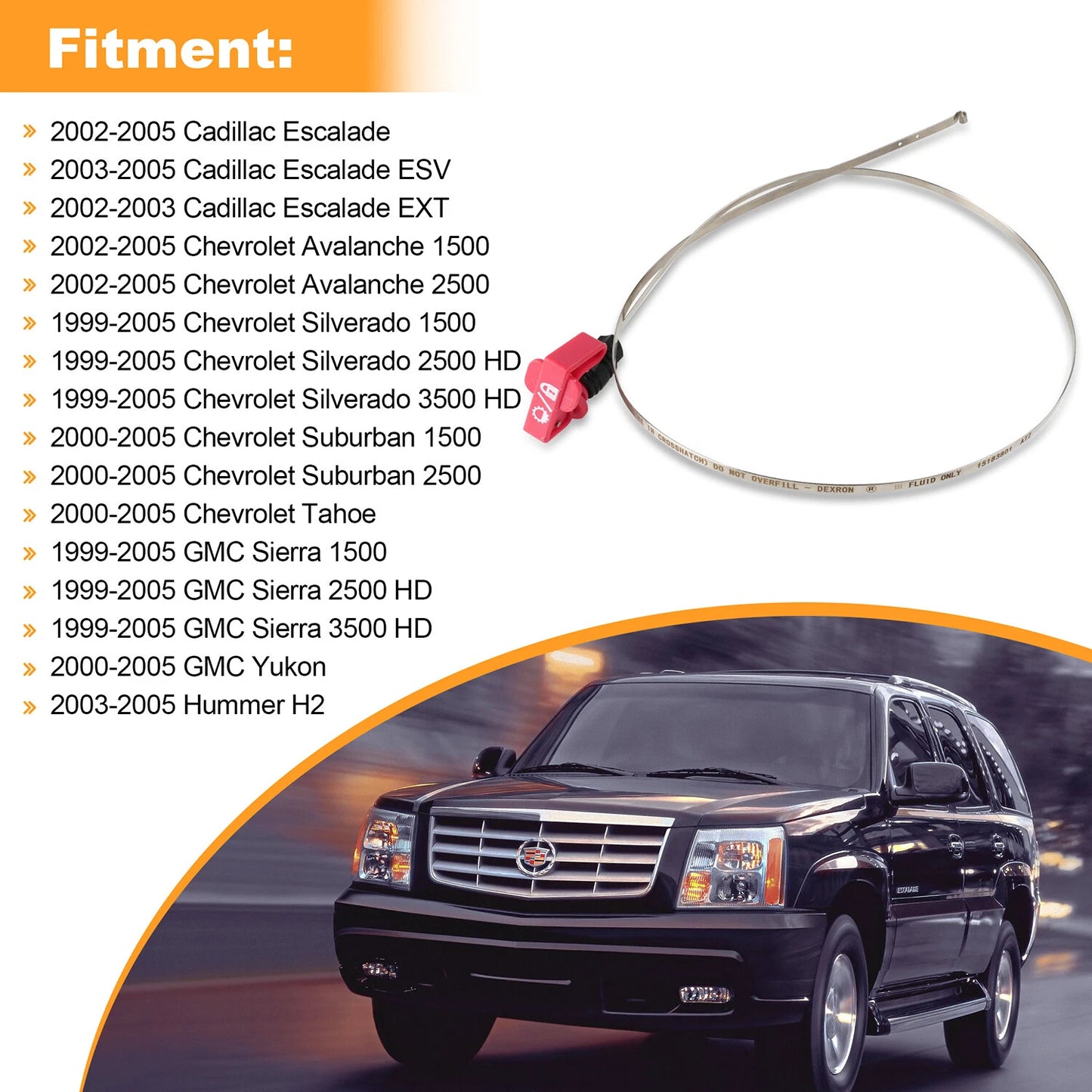 For 2002 -2005 Escalade Hummer Yukon Sierra Transmission Oil Dipstick 15183801