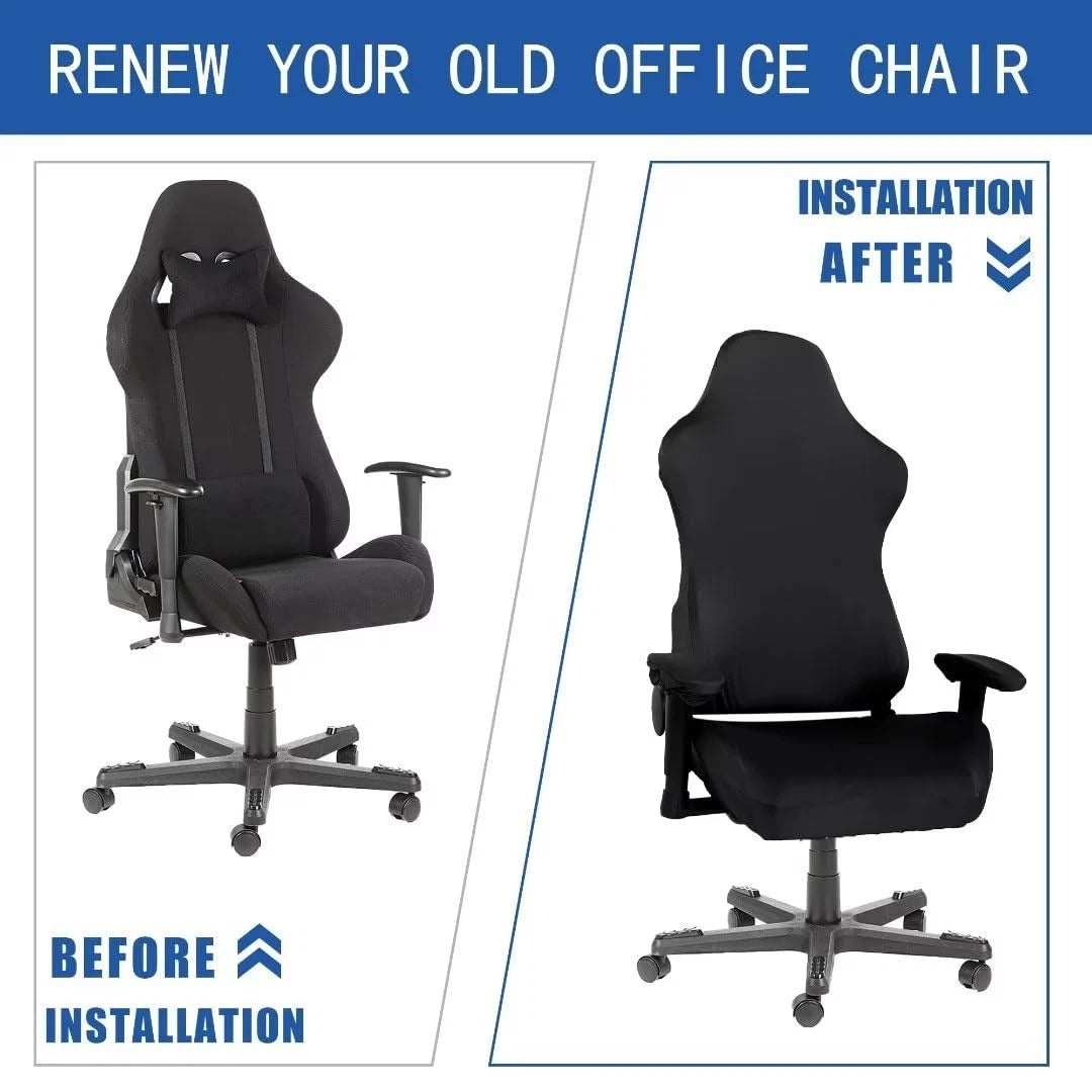 SARAFLORA 2 Pack Gaming Chair Cover, Stretchable X-Large | 2 PCS, Black