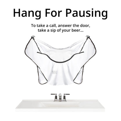 Beard King Bib Apron - As 1 Count (Pack of 1), White w/ Packing Pouch