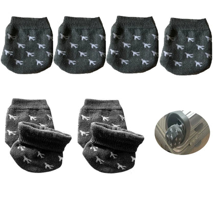 DraCra 8 Pack Luggage Wheel Cover Socks Full Wrap 2.6 x 3.1 inches, Grey