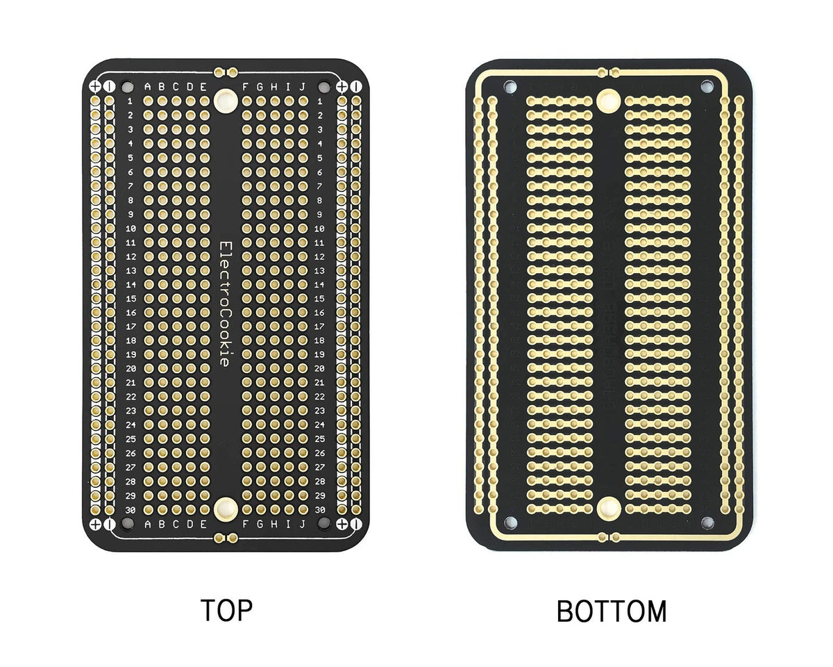 ElectroCookie Prototype PCB Solderable Breadboard for Electronics 2.Black