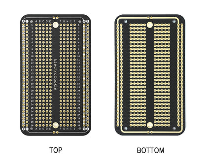 ElectroCookie Prototype PCB Solderable Breadboard for Electronics 2.Black