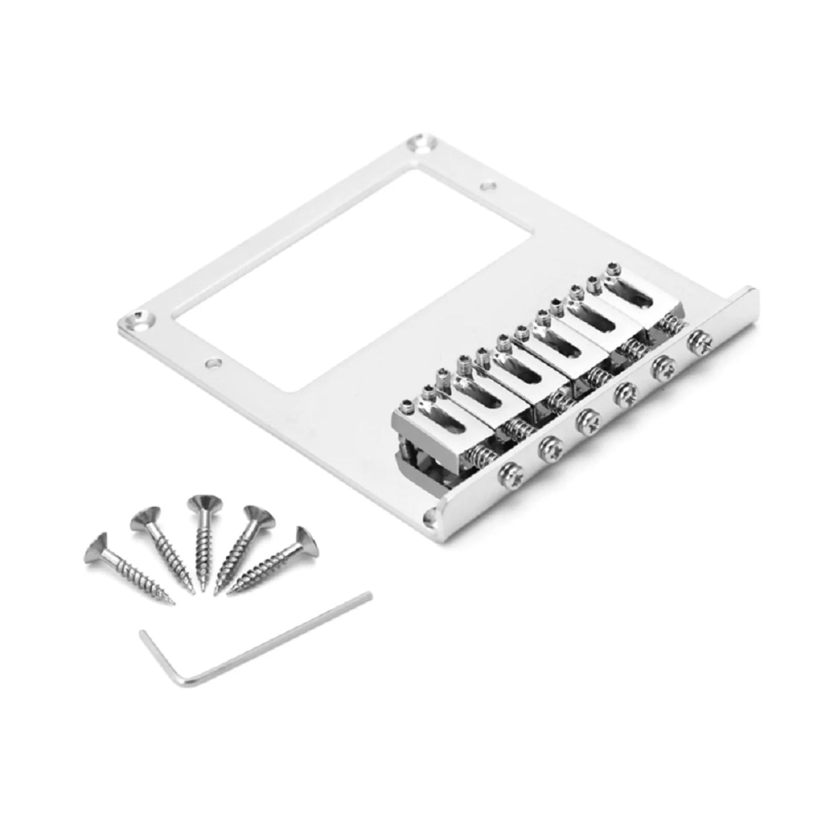 Durable 6 String Hardtail Bridge With Wrench Screws For Tele Telecaster Guitar