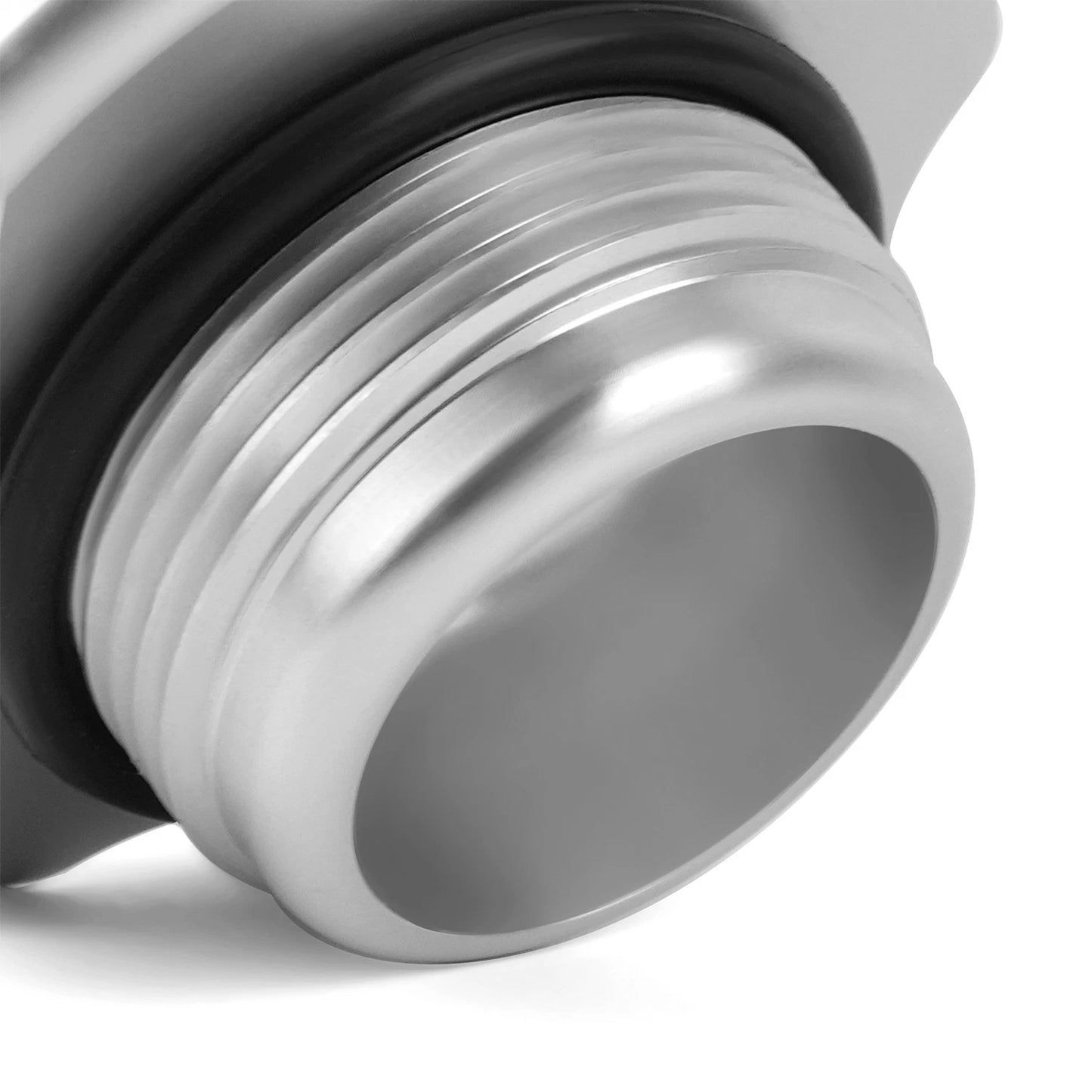 Aluminum Weld-In Bung Fill Plug Cap Kit(1-3/8" Opening,1-1/2"-12 Threads) Silver