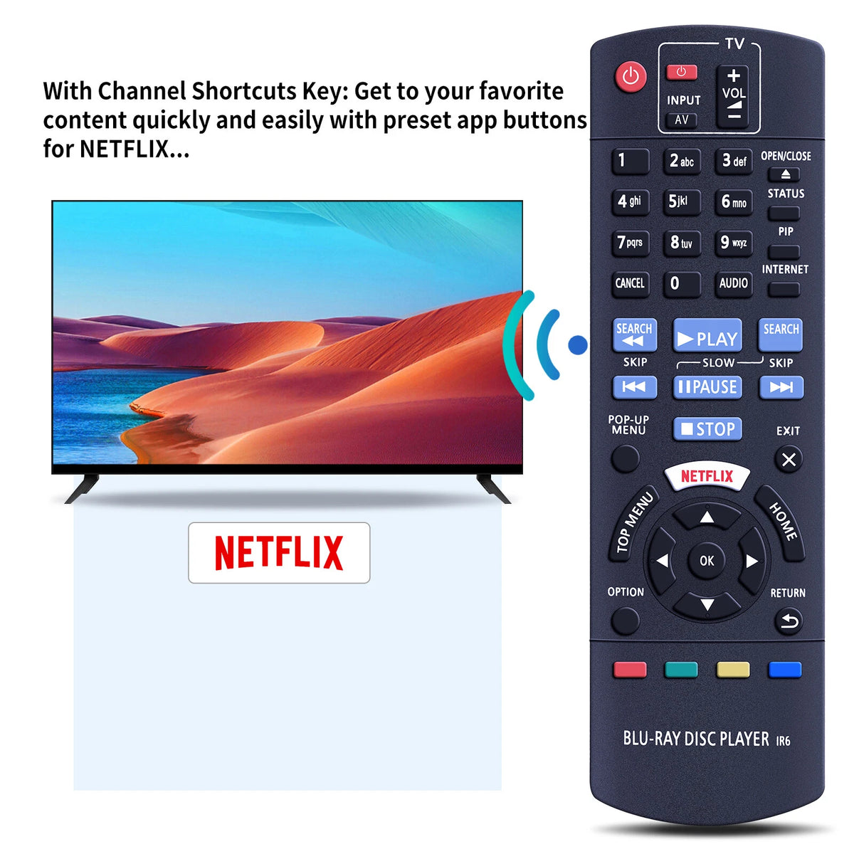 N2QAYB001030 Remote Control For Panasonic Disc Player DMP-BDT175