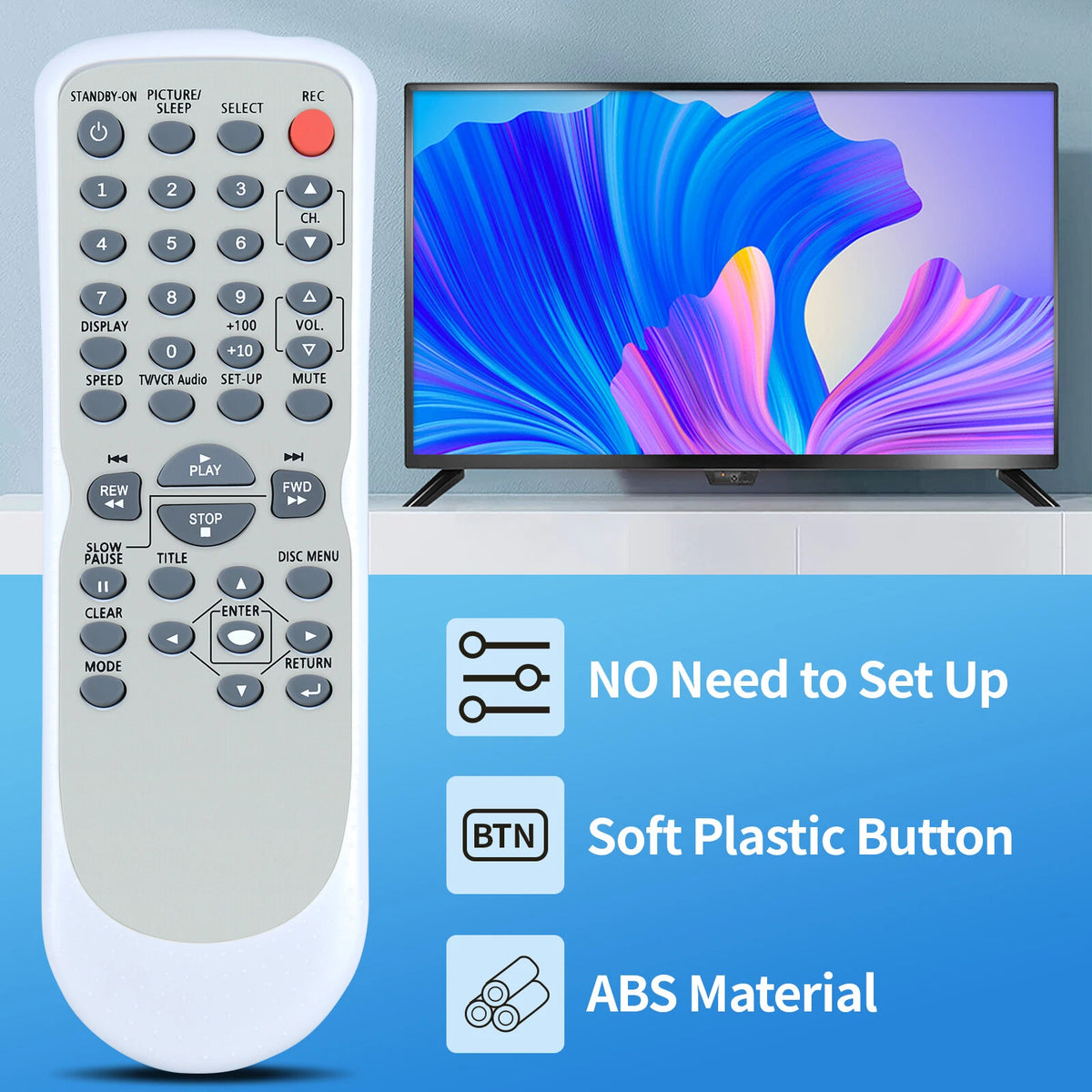NF104UD Remote Control For Magnavox TV DVD Combo MWC20T6 MSD724G MWC24T5