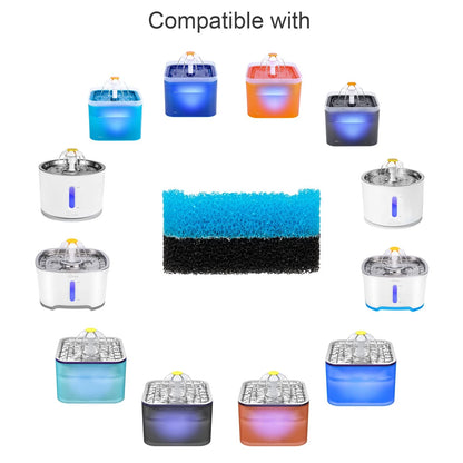 Wonder Creature Cat Fountain Filter Replacement, Upgraded Black and blue