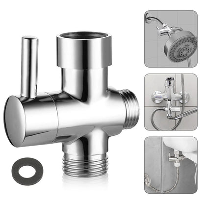 Solid Metal Water Divider 1/2in Connection for Handheld Fixed Head Switching