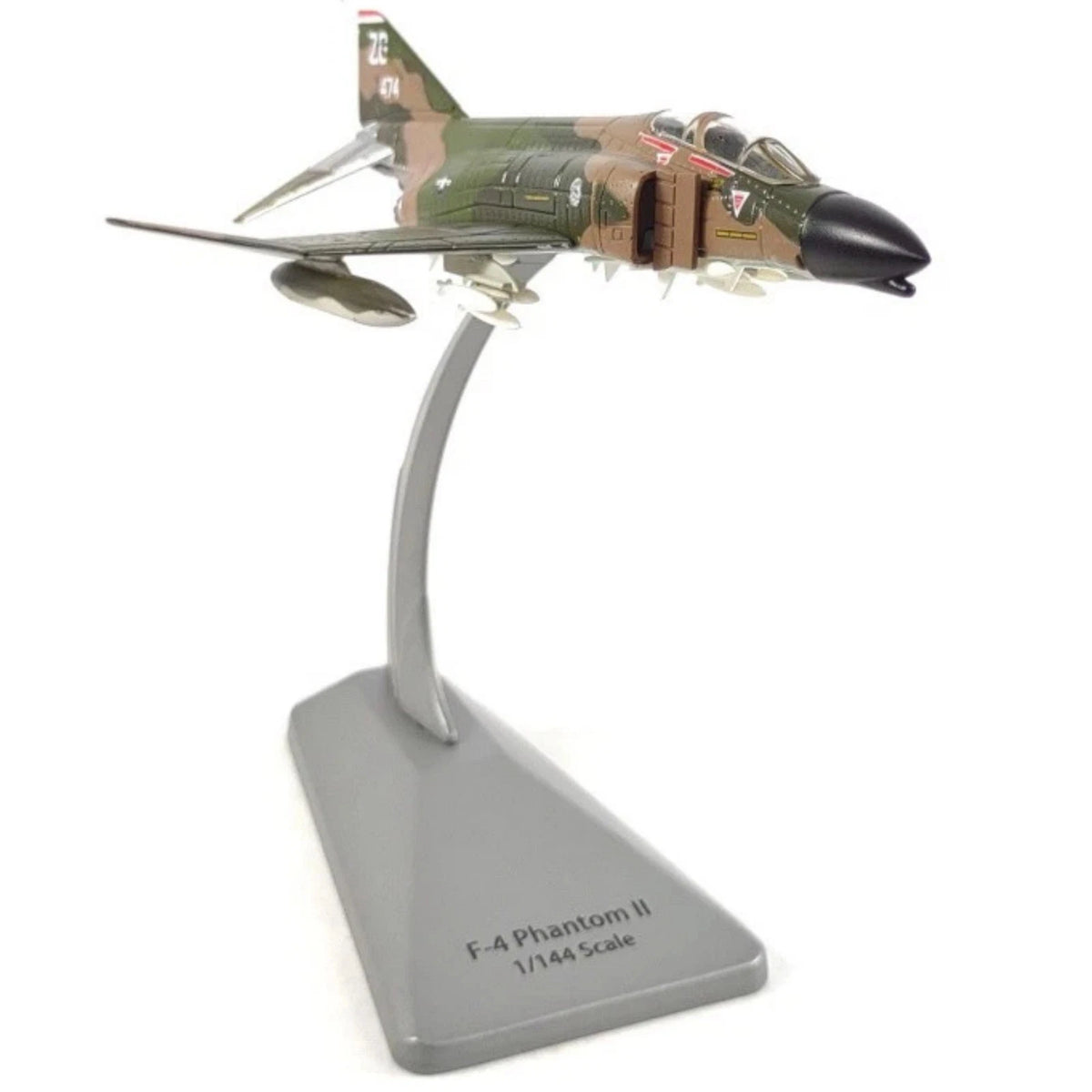 Durable 14cm Diecast Alloy 1/144 Scale USAF F-4 Phantom II Fighter Model Gift