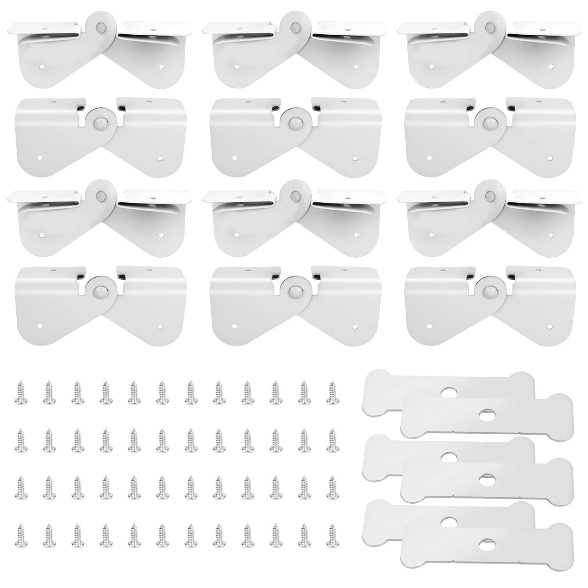Gutter Downspout Hinge, 6Pcs Extension Flip-Up Zip Hinge White
