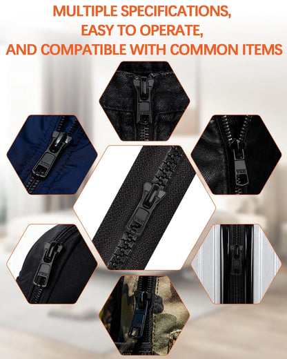 Zipper Repair Kit for YKK Metal, Molded Vislon & Coil Zippers, 16 Pcs