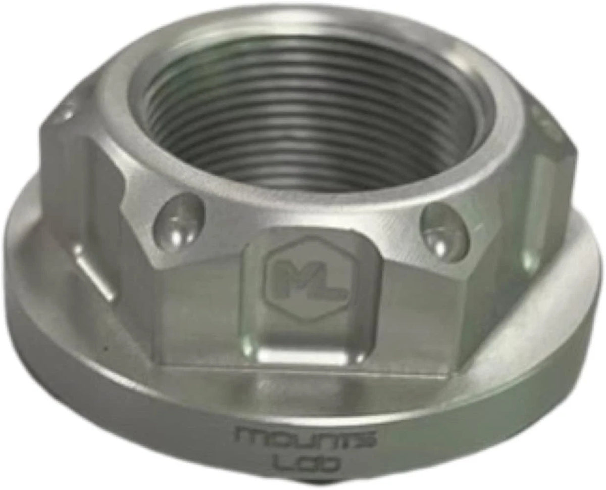 Lab Mounts Motomount R7 Steering Stem Nut (Aluminium Open/Flanged Top silver