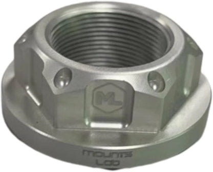 Lab Mounts Motomount R7 Steering Stem Nut (Aluminium Open/Flanged Top silver