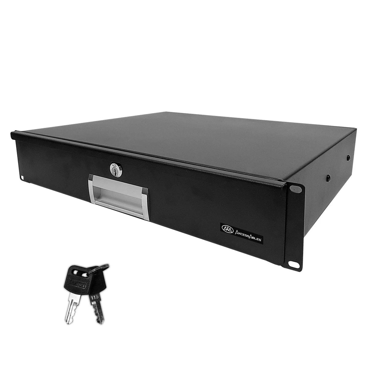 2U Locking Rack Drawer by AxcessAbles | 15" RACK DRAWER, DRAWER WITH LOCK
