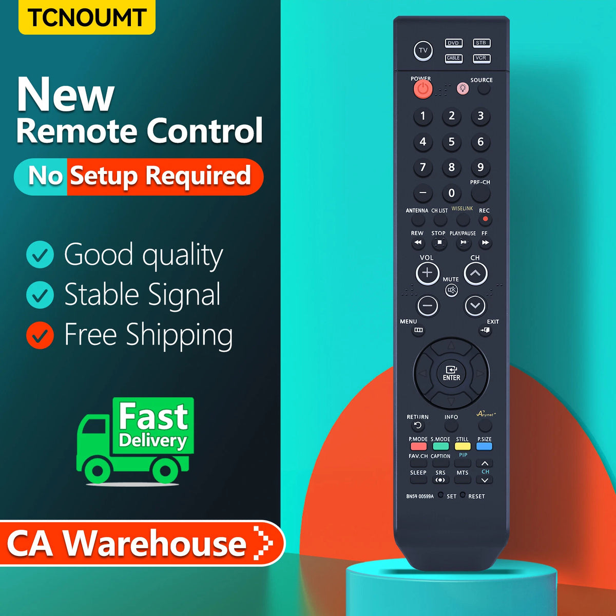 BN59-00599A Remote Control For Samsung TV FPT5884 FTP6374X/XAP HPT4264