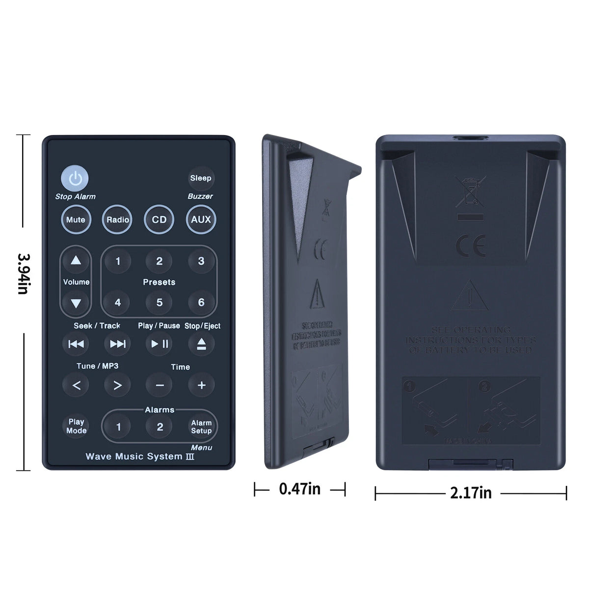 Replacement Remote Control For Bose Wave Music System Premium Backlit Remote