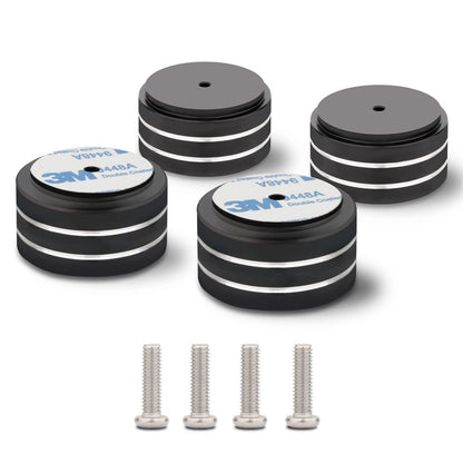 Monosaudio 4Pcs 40x20mm Speaker Isolation Feet Single-sided 3M Black