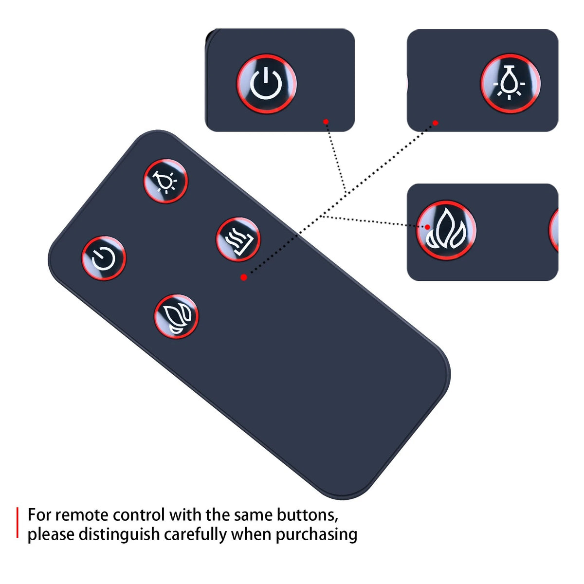 Remote Control For Real Flame Electric Fireplace