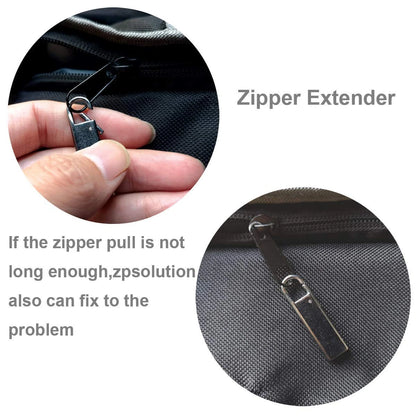 Zpsolution Zipper Pull Tab Replacement 1.5 Inch x 0.33 Inch, Sliver and Black