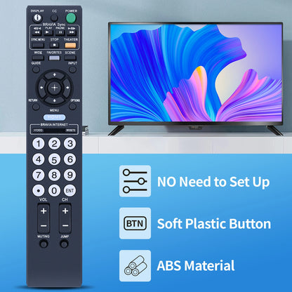 RM-YD027 Remote Control For Sony TV KDL40W5100 KDL46W5100 KDL52W5100