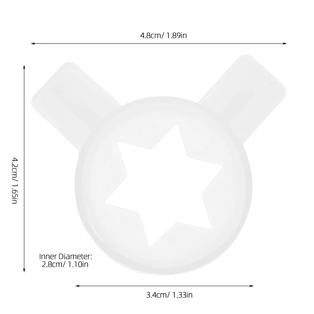 ULTECHNOVO Ice Cream Machine Star Nozzle Replacement 4.80X4.20X0.90CM, White