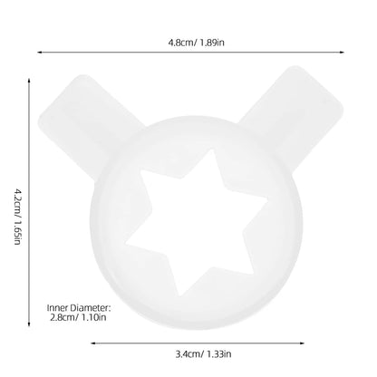 ULTECHNOVO Ice Cream Machine Star Nozzle Replacement 4.80X4.20X0.90CM, White