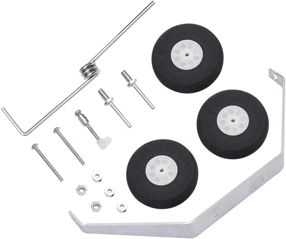 1 Set Aluminum Landing Gear Wheel Kit DIY Parts for RC Plane Jet Cessna...