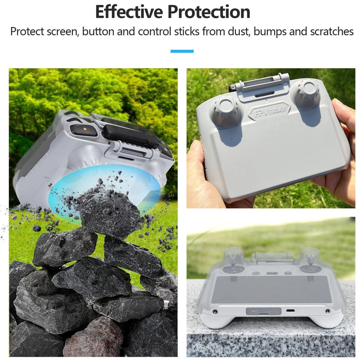 FPVtosky 3-IN-1 Lito X1/Mini 5/4 Pro RC 2 Sun Hood 2.5cm (Width), Grey