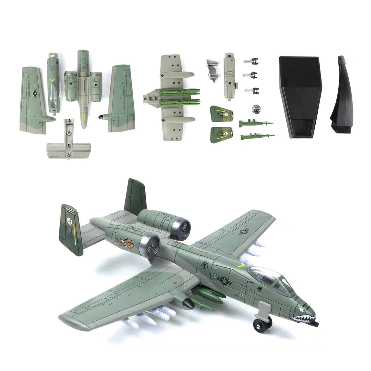 1/72 A-10 Thunderbolt II Warthog Attack Aircraft USAF Assembly Model DIY Set