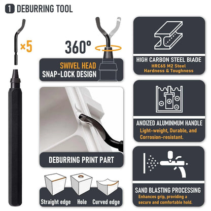 3D Printer Tools Kit Essential, Printing Kit, Tool Finishing
