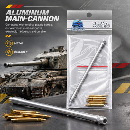 Aluminum+Brass 1/35 British Cruiser Tank Gun Barrel With Shells For Tamiya 35380