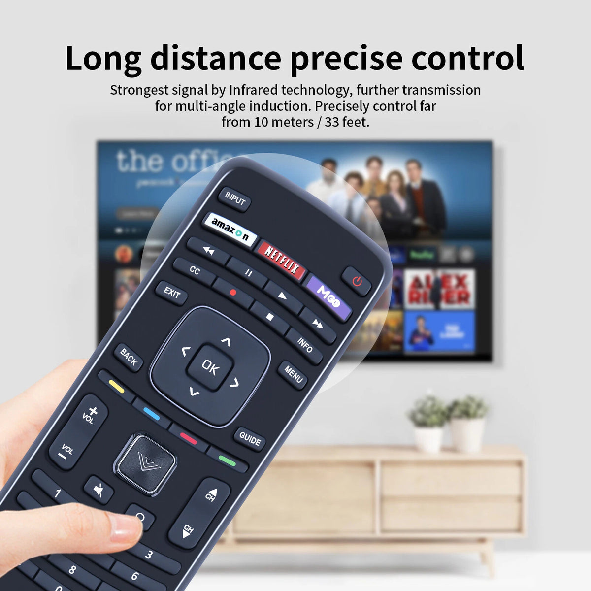XRT112 Universal Remote Control For VIZIO All LED LCD HD 4K UHD HDR Smart TVs