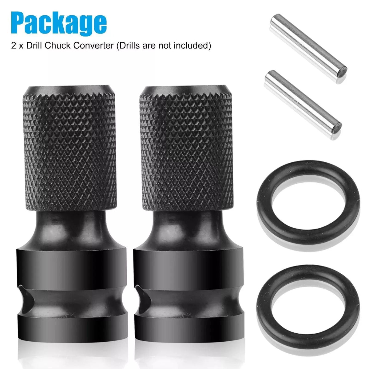 2* Hex Ratchet Socket Adapter Drive 1/2" Square To 1/4" Converter Impact Tool