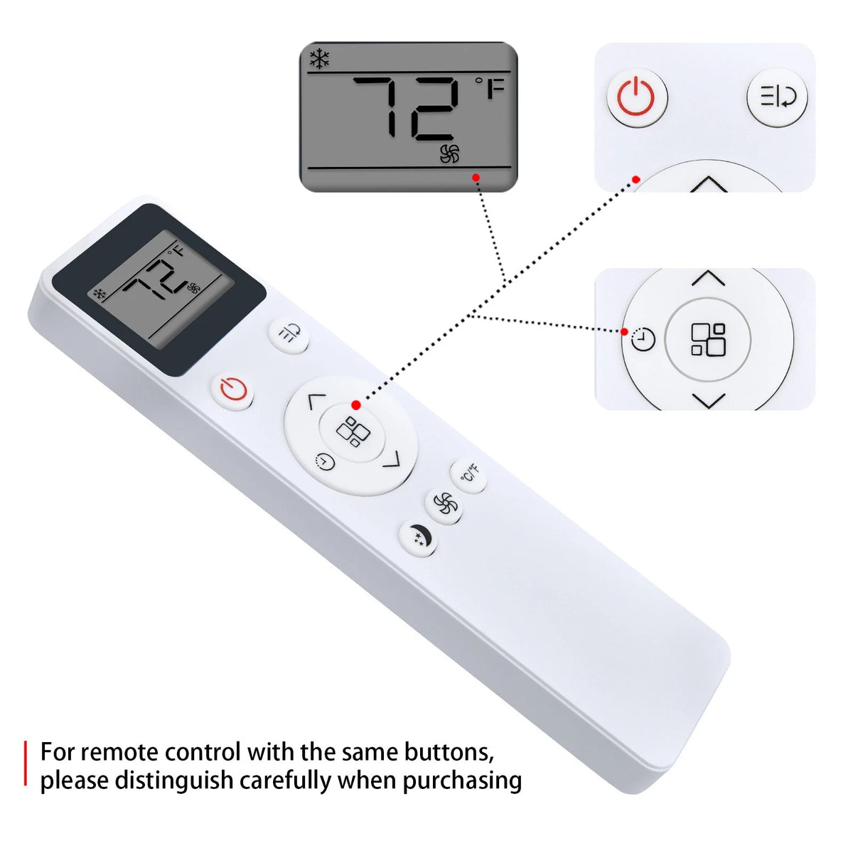 Remote Control For BLACK+DECKER Portable Air Conditioner BPT10HWTB BPT08HWTB