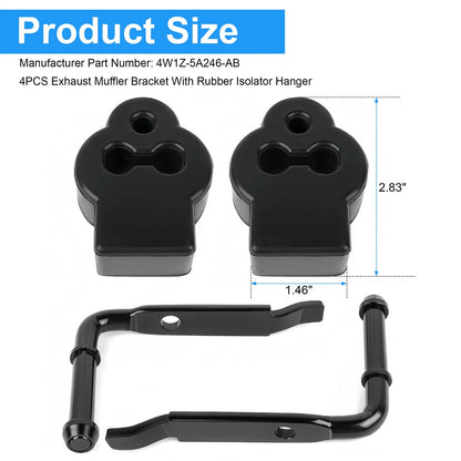 Exhaust System Isolator Mounts - 4PC Complete Set for 2003-2011 Crown Victoria