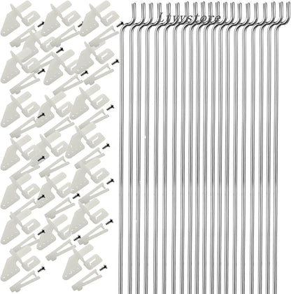 20Pcs 304 Stainless Steel 1.2 x 450mm Z Push Rods Parts &20Pcs Nylon Control...