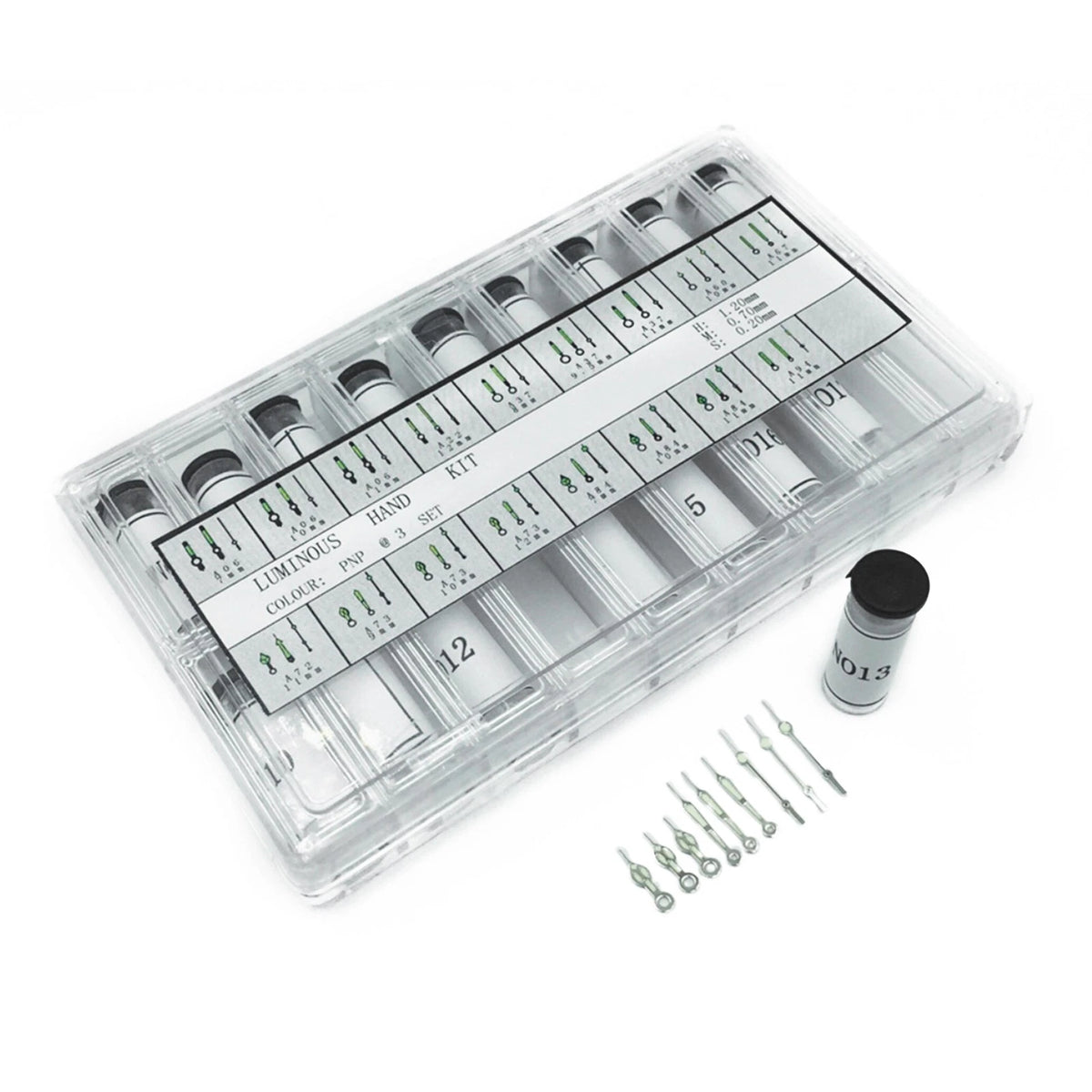 1 Box Silver Luminous Watch Hour/Second/Minute Hands Neddles Repairing Tool