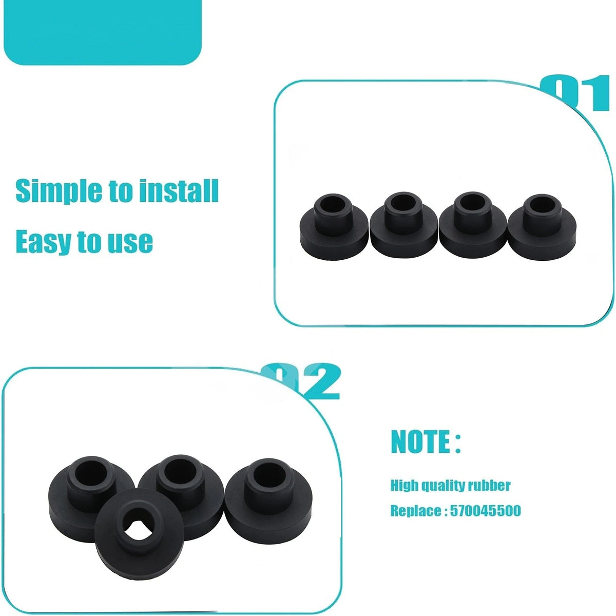 4PCS Durable Fuel Tank Grommet For Ski-Doo MXZ For Bombardier Traxter 500 ATV